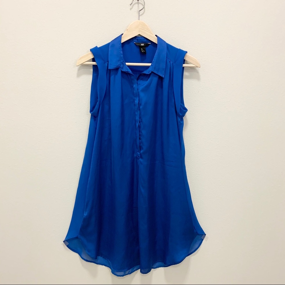 H&M Spring Summer Silky Blouse dress Size Small
